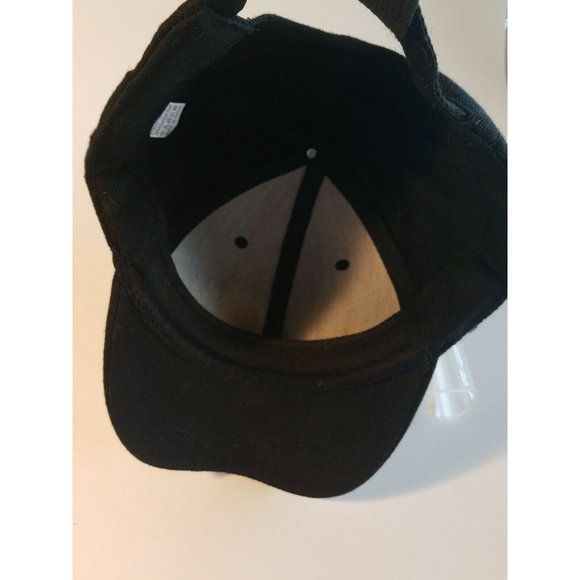 Embellished Jeweled Baseball Hat Cap Black/Silver stripes adjustable strapback - Picture 8 of 9